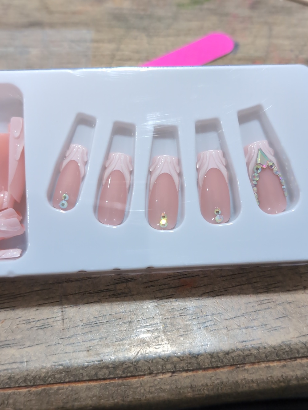 NEW ! Lot Of 3 Packs False Faux Nails Stick On *BINK - Picture 5 of 5